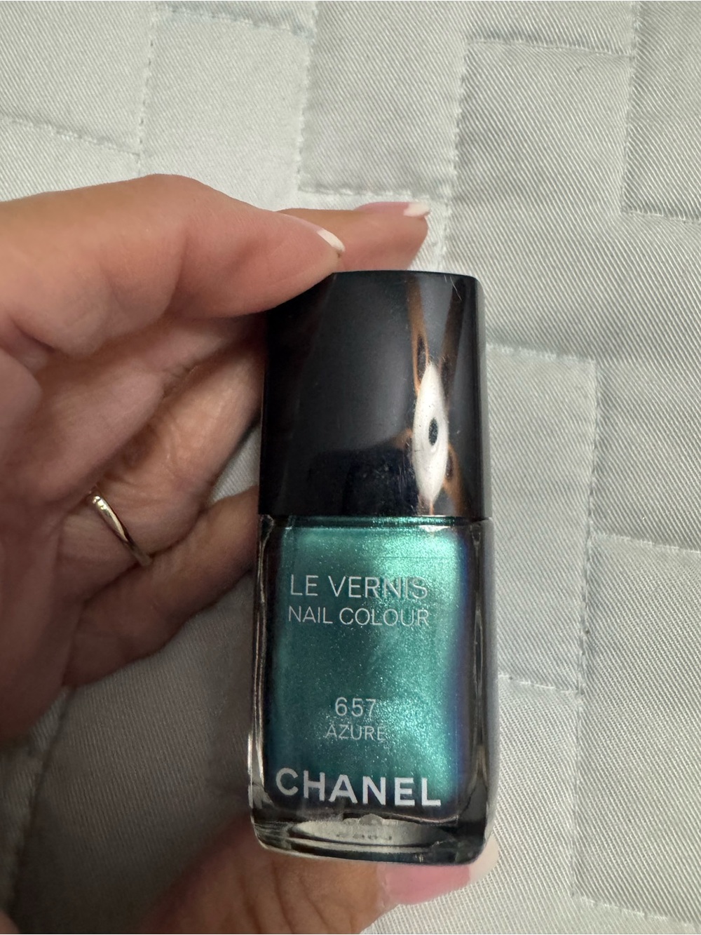 NWOT CHANEL Le Vernis Nail Colour 657 Azureir Shimmering Teal